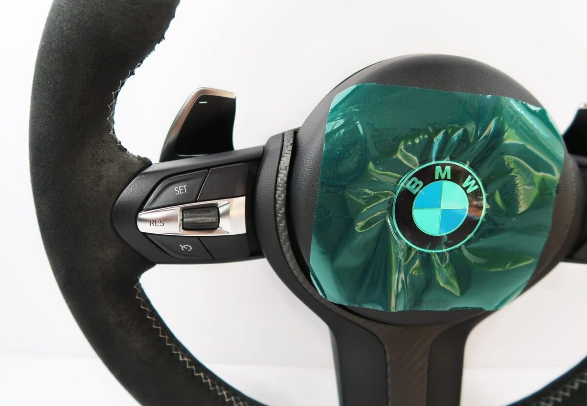 New BMW 1, 2, 3, 4 Series X3 / X4 / X5 / X6 / F15 / F16 / F20 / F22 / F30 Carbon Steering Wheel With Airbag | 32307848338 | 32307845797 | #150 (check) - Image 4