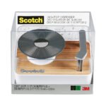 Scotch Kitty Dispenser with Scotch Magic Tape , 3/4 x 350 Inches, (C39-KITTY-W)) 1 Roll, 1 Dispenser