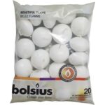 Bolsius Floating Candles, White 20 pcs