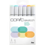 Copic Sketch Markers, Pale Pastels, 6 Count