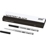 Montblanc Ballpoint Pen Refill, Fine, Mystery Black, 2 Count
