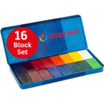 Stockmar 16 Block Beeswax Crayons in Tin Case