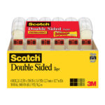 Scotch Tape Dispenser Value Pack Black Dispenser with Scotch Super-Hold Tape, 1 in Core, 12 packs (700K10C18BLK)