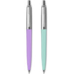 Parker Jotter Originals Ballpoint Pen Pastel Collection, Mint and Purple, Medium Point, Blue Ink, 2 Count