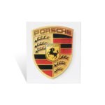 Porsche Crest Logo Sticker 65mm X 53mm
