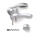 Rabbit Lever Corkscrew Wine Opener, Silver