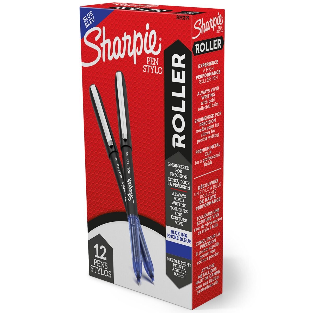 Sharpie Rollerball Pen, Needle Point 0.5mm, 12 Count - Image 1