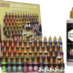 The Army Painter - Warpaints Airbrush Mega Paint Set & Airbrush Paint Thinner Bundle - Non-Toxic Water Based Acrylic Airbrush Paint Set, Flow Improver and Airbrush Medium for Miniature Wargaming