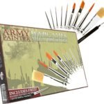The Army Painter Paint Brush Set - Miniature Brush Set with 10 Acrylic Army Painter Paint Brushes - Kolinsky & Sable Fine Detail Paintbrush and Drybrush Set for Painting Miniatures - Model Brushes