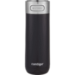 Contigo Luxe AutoSeal 16oz Vacuum-Insulated Stainless Steel Travel Mug, Leak-Proof and Dishwasher Safe, Licorice - Perfect for Hot and Cold Beverages