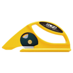 OLFA 45mm Rolled Material Cutter (45-C) - Rotary Blade Utility Knife w/Solid Base & Large Handle for Cutting Carpet, Linoleum, Fabric, Paper, Replacement Blades: OLFA RB45-1 Rotary Blades