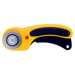 OLFA 45mm Ergonomic Rotary Cutter (RTY-2/DX) - Rotary Fabric Cutter w/Blade Cover & Squeeze Trigger for Quilting, Sewing, Crafts, Replacement Blade: OLFA RB45-1H
