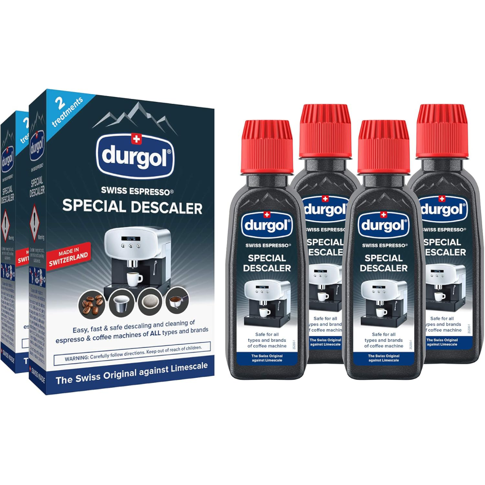 kką Durgol Swiss Espresso Machine Decalcifier/Descaler Solution, 4 Count - Image 1