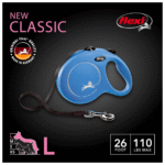 Flexi CL30T8.250.BL New Classic Tape Retractable Leash, Blue, Large/26' - Image 2