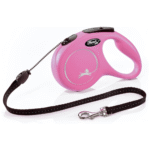 Flexi New Classic Retractable Dog Leash (Cord), 16 ft, Medium, Pink