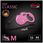 Flexi New Classic Retractable Dog Leash (Cord), 16 ft, Medium, Pink - Image 2