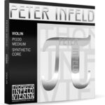 Thomastik-Infeld Peter Infeld Violin String Set, 4/4 Size, Medium Tension - PI100 - Synthetic Core A, D, G with Platinum Plated E - Outstanding Projection & Playability, Wide Range of Sound Colors