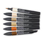 Winsor & Newton ProMarker Brush Set, 6 Count, Skin Tones