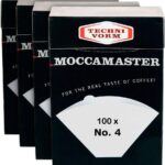 Moccamaster Technivorm 85022 Paper Filter No. 4 White | Pack of 4 Boxes x 100 Filters